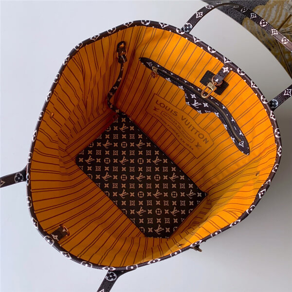 ルイヴィトン トートバッグ コピー レパード柄ジャイアントモノグラムネバーフルMM M44676